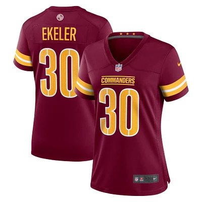 Maillot de joueur match Nike Austin Ekeler pour femmes, bordeaux, Washington Commanders