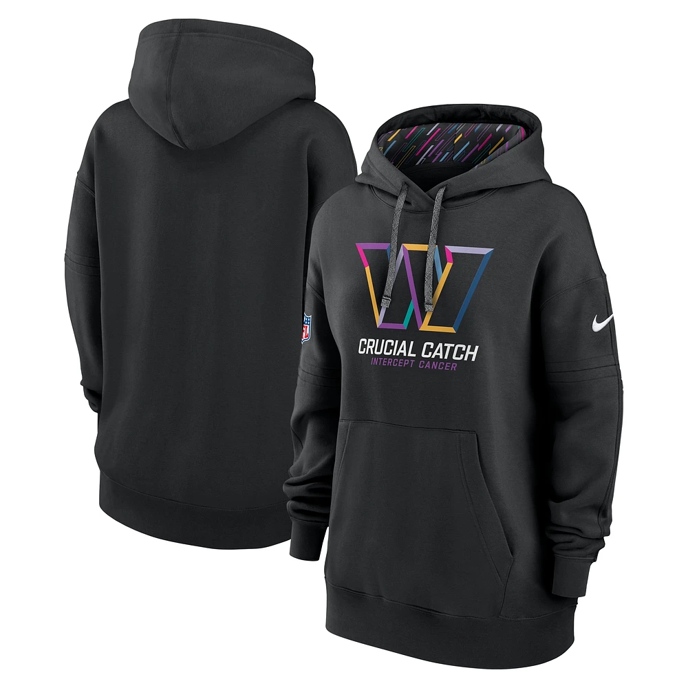 Sweat à capuche Nike noir Washington Commanders 2024 NFL Crucial Catch Club pour femme