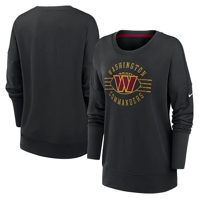 Sweat-shirt Nike noir Washington Commanders Rewind Playback Icon Performance pour femme