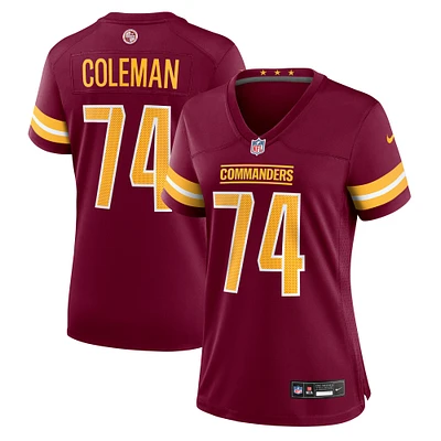 Maillot de match Nike Brandon Coleman bordeaux pour femme des Washington Commanders