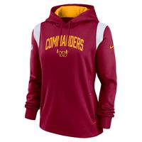 Women's Nike Burgundy Washington Commanders Athletic Stack Performance - Pullover Hoodie