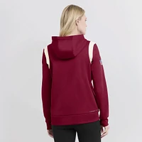 Women's Nike Burgundy Washington Commanders Athletic Stack Performance - Pullover Hoodie