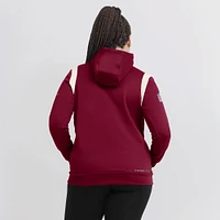 Women's Nike Burgundy Washington Commanders Athletic Stack Performance - Pullover Hoodie