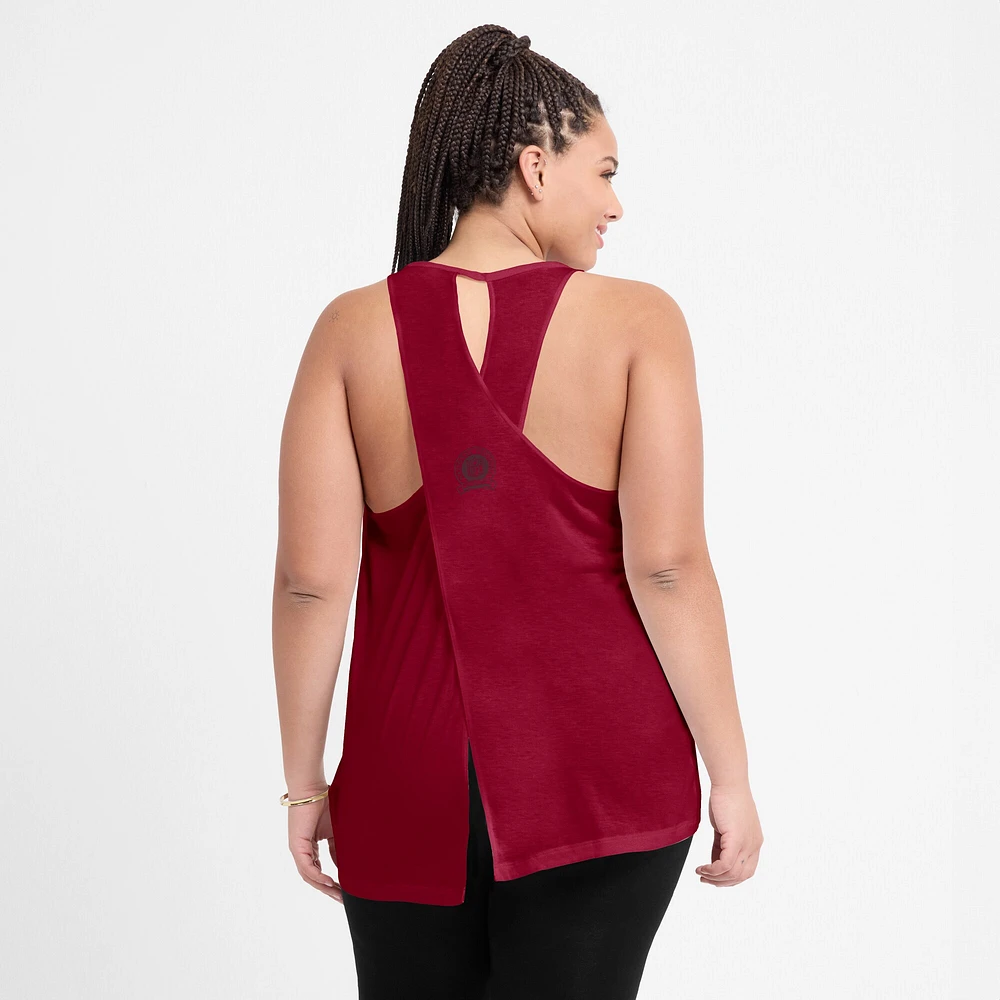 Women's Nike Burgundy Washington Commanders Glory Crisscross Performance Tank Top