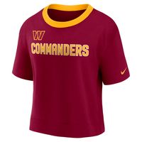 Women's Nike Burgundy Washington Commanders High Hip Fashion Cropped Top