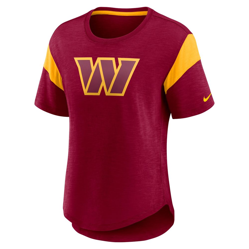 Women's Nike Burgundy Washington Commanders Primary Logo Slub - Fashion Top