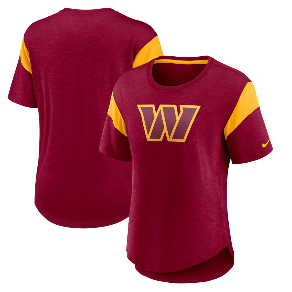 Women's Nike Burgundy Washington Commanders Primary Logo Slub - Fashion Top