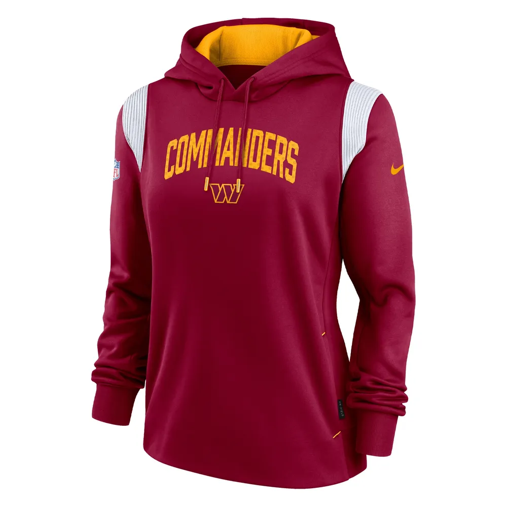 Women's Nike Burgundy Washington Commanders Sideline Stack Performance Pullover Hoodie