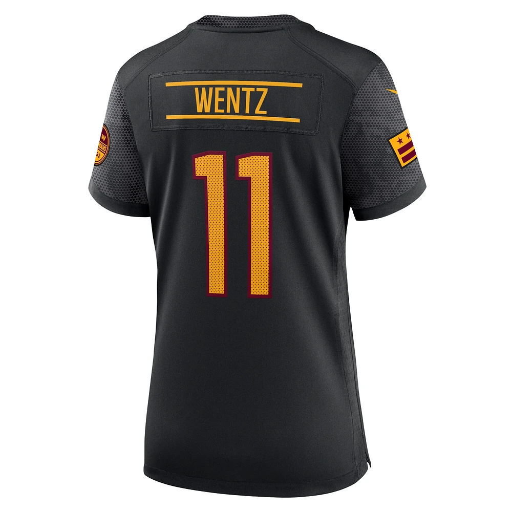 Maillot de joueur jeu alternatif Nike Carson Wentz pour femme, noir, Washington Commanders