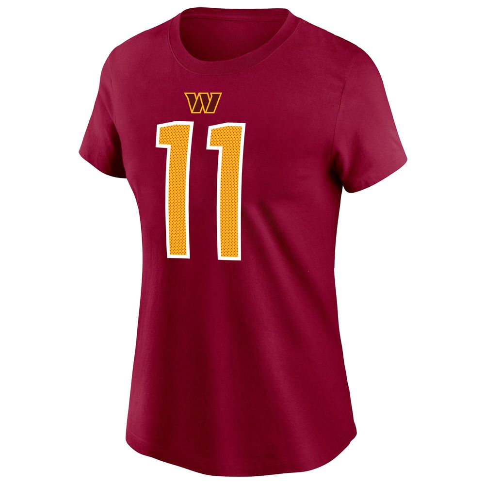 Women's Nike Carson Wentz Burgundy Washington Commanders Player Name & Number T-Shirt