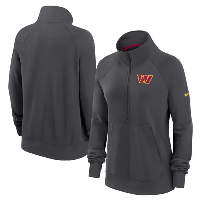 Washington Commanders Nike Women's Premium Raglan Performance Half-Zip Sweatshirt - Charcoal