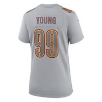 Women's Nike Chase Young Gray Washington Commanders Atmosphere Fashion Game Jersey