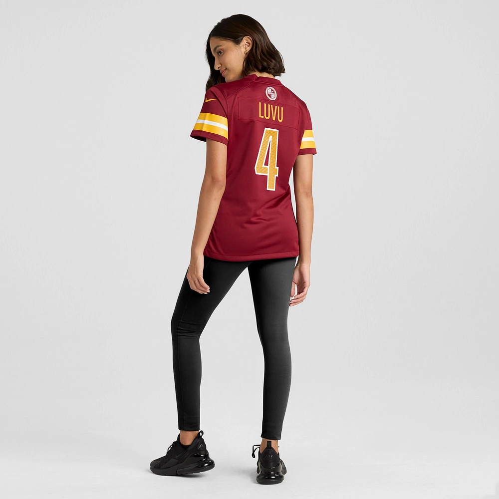 Maillot de match Nike Frankie Luvu Bordeaux Washington Commanders pour femme