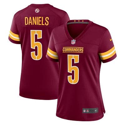 Maillot de jeu Nike Jayden Daniels pour femme, bordeaux, Washington Commanders