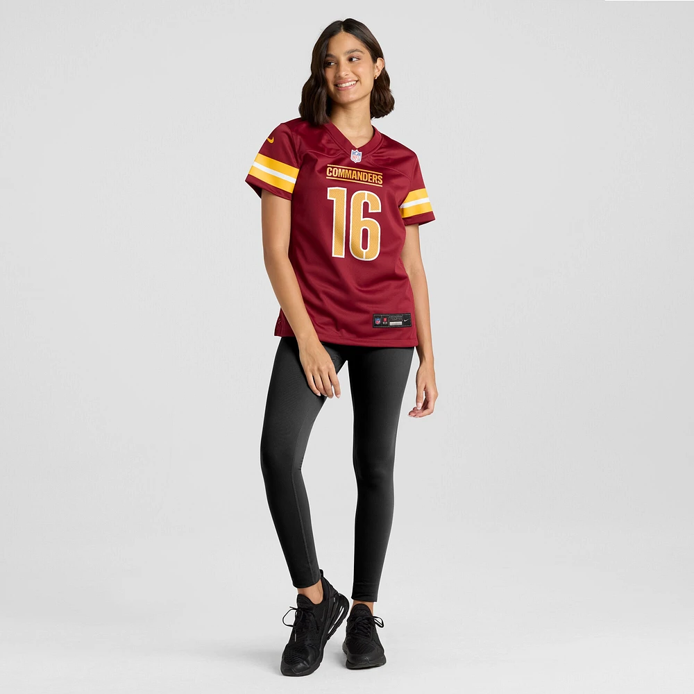 Maillot de match Nike Jeff Driskel bordeaux pour femme des Washington Commanders