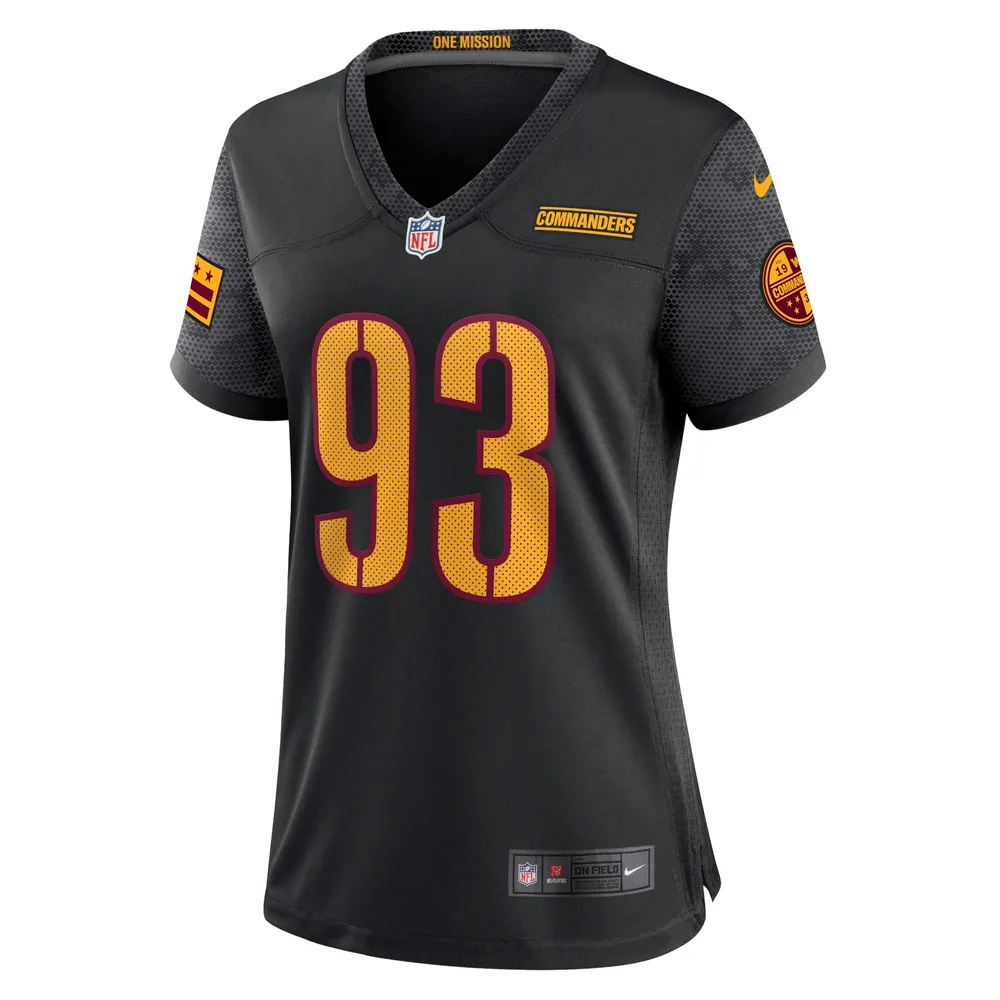 Maillot de joueur jeu alternatif Nike Jonathan Allen pour femme, noir, Washington Commanders