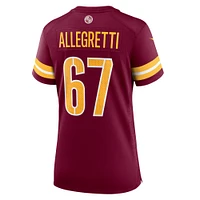 Women's Nike Nick Allegretti  Burgundy Washington Commanders Game Jersey