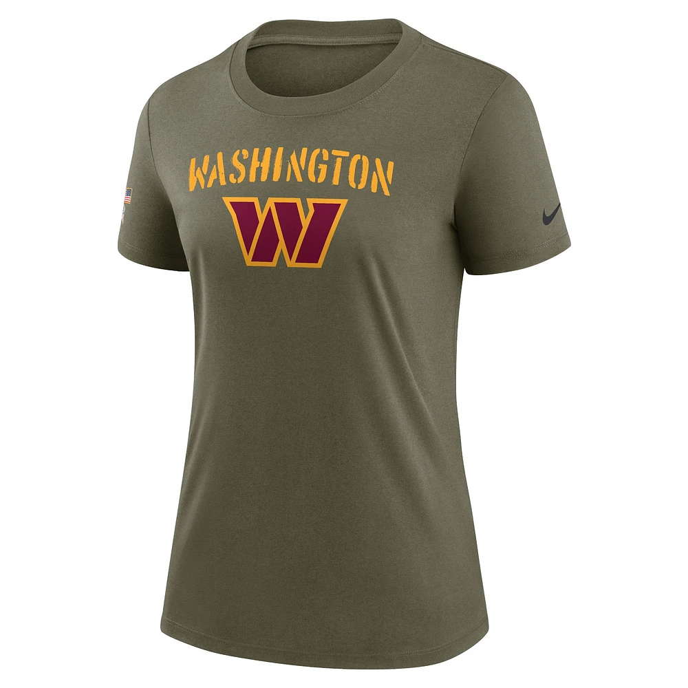 Women's Nike Olive Washington Commanders Salute To Service Legend T-Shirt