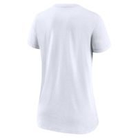 Women's Nike White Washington Commanders Tri-Blend V-Neck T-Shirt