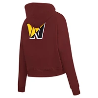 Sweat à capuche zippé avec logo fendu Washington Commanders Pro Standard Bordeaux pour femme