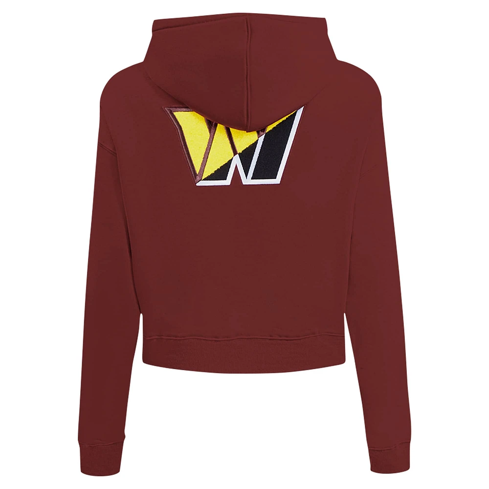 Sweat à capuche zippé avec logo fendu Washington Commanders Pro Standard Bordeaux pour femme