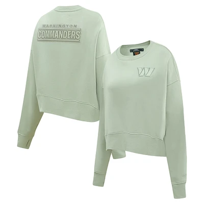 Sweat-shirt neutre Pro Standard vert clair Washington Commanders pour femmes