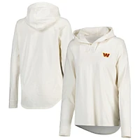 Sweat à capuche Tommy Bahama Washington Commanders Ashby Isles en jersey crème pour femme