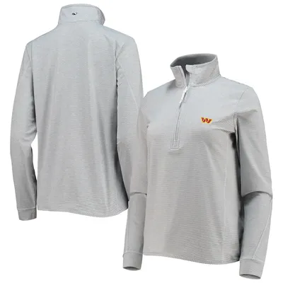 Lids Cleveland Browns Vineyard Vines Women's Sankaty Shep Half-Zip Pullover  Top - Heather Gray