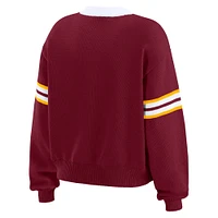 Sweat-shirt à lacets bordeaux Washington Commanders pour femme WEAR by Erin Andrews