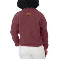 Women's WEAR by Erin Andrews Burgundy Washington Commanders Polar Fleece Half-Zip Jacket