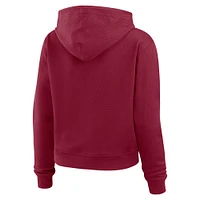 Women's WEAR by Erin Andrews  Burgundy Washington Commanders Waffle Hoodie Pullover Top