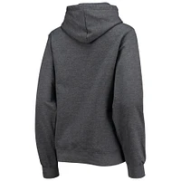 Women's WEAR by Erin Andrews Heathered Gray Washington Commanders Fleece Pullover Hoodie