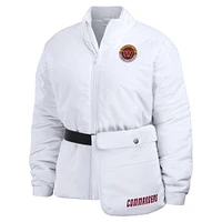 Women's WEAR by Erin Andrews  White Washington Commanders Packaway Full-Zip Puffer Jacket