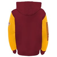 Youth Burgundy/Gold Washington Commanders Poster Board Full-Zip Hoodie