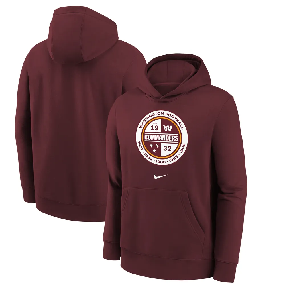 Youth Burgundy Washington Commanders - Alternate Logo Sweat à capuche épais