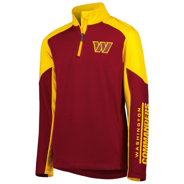 Veste bourgogne Washington Commanders Audible Quarter-Zip pour jeune