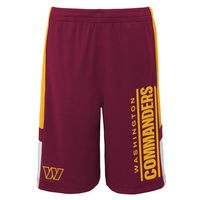 Youth Burgundy Washington Commanders Lateral Mesh Performance Shorts