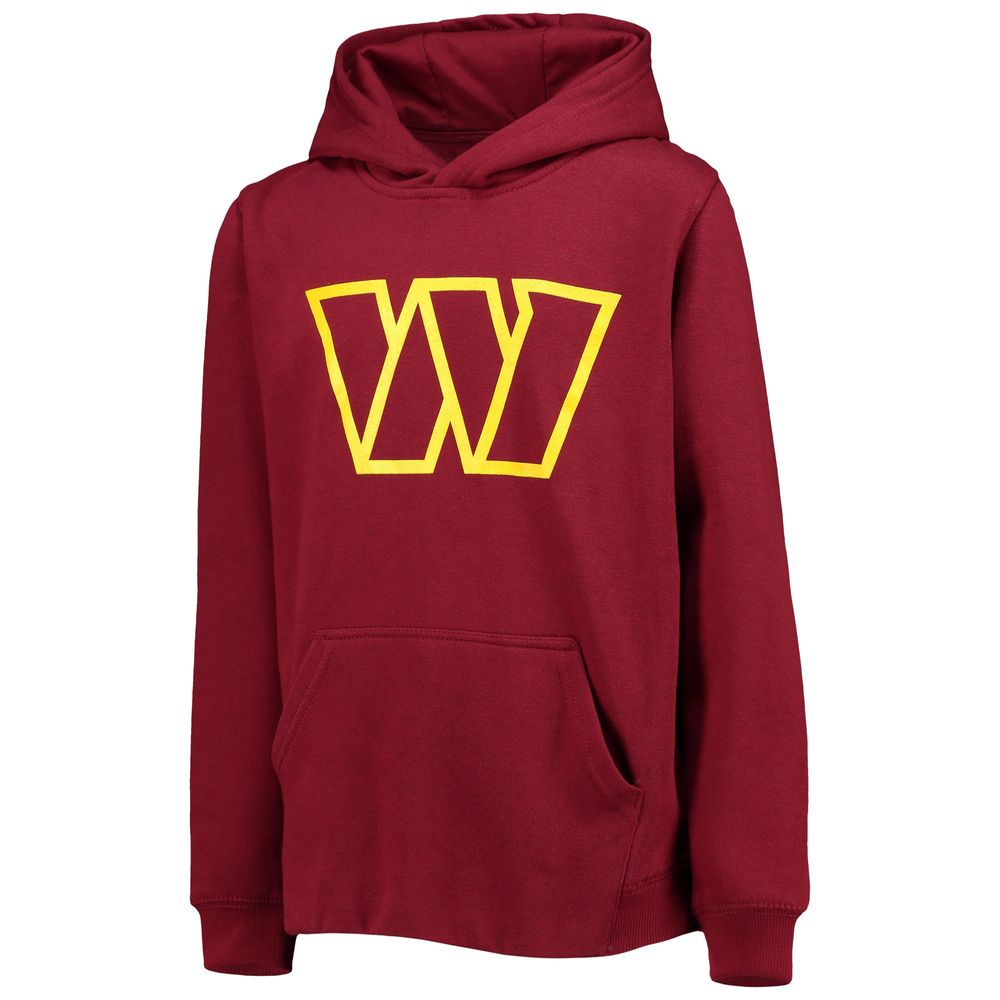 Youth Burgundy Washington Commanders Team Logo Pullover Hoodie
