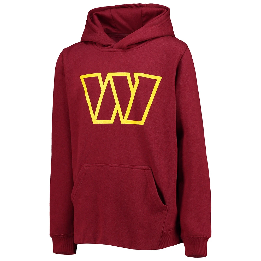 Youth Burgundy Washington Commanders Team Logo Pullover Hoodie