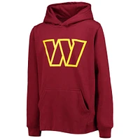 Youth Burgundy Washington Commanders Team Logo Pullover Hoodie