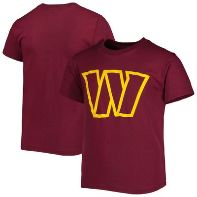 Youth Burgundy Washington Commanders Team Logo T-Shirt