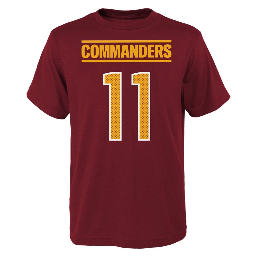 Youth Carson Wentz Burgundy Washington Commanders Mainliner Player Name & Number T-Shirt