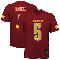 Maillot de joueur réplique des Washington Commanders couleur bordeaux Jayden Daniels pour jeunes