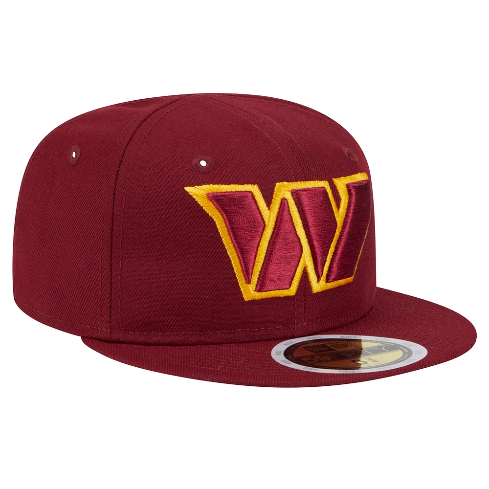 Youth New Era Burgundy Washington Commanders  Main 59FIFTY Fitted Hat