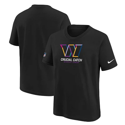 T-shirt Nike noir Washington Commanders 2024 NFL Crucial Catch pour jeunes