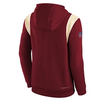 Youth Nike Burgundy Washington Commanders Sideline Fleece Performance Pullover Hoodie