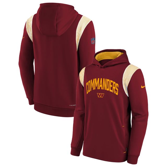 Sweat à capuche Nike Washington Commanders Sideline Fleece Performance bordeaux pour jeune