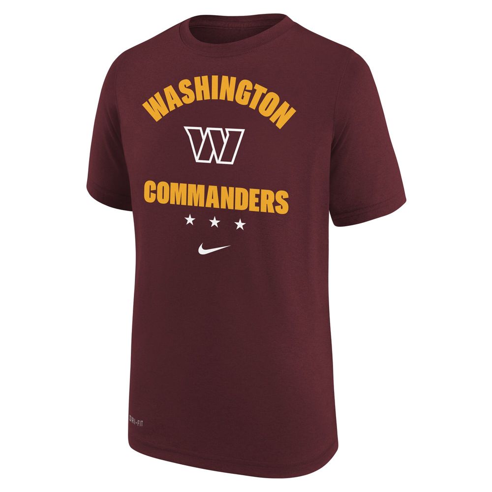 Youth Nike Burgundy Washington Commanders Team Athletic Performance T-Shirt