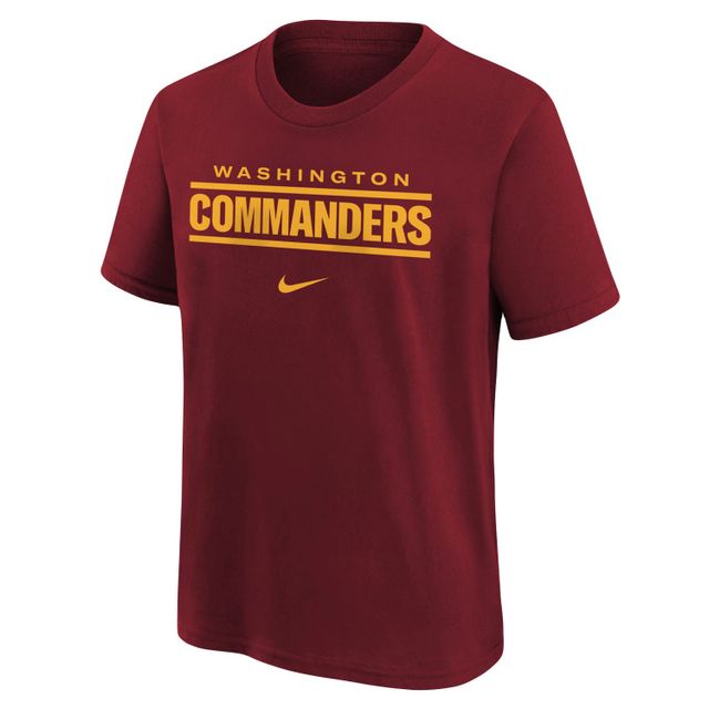 T-shirt Nike Washington Commanders Wordmark pour jeune - Bordeaux