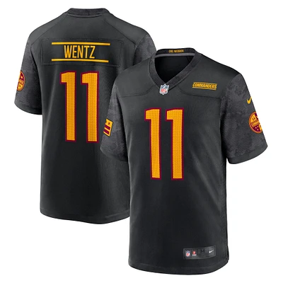 Maillot de jeu alternatif Nike Carson Wentz pour jeunes, noir, Washington Commanders